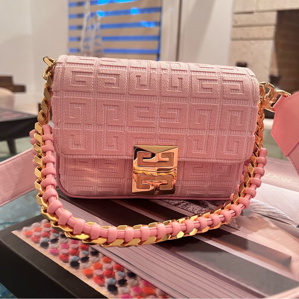 Givenchy 4G Pink Canvas Chain Handle & Crossbody Bag - Picture 4 of 14